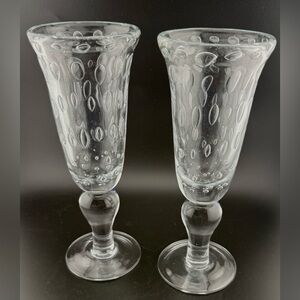 2 mouth blown flutes. 6 oz